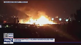 Oakland homeless encampment fire might have started 3-alarm warehouse inferno