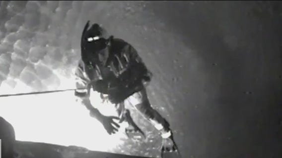 U.S. Coast Guard rescues man from overturned boat near Tiburon