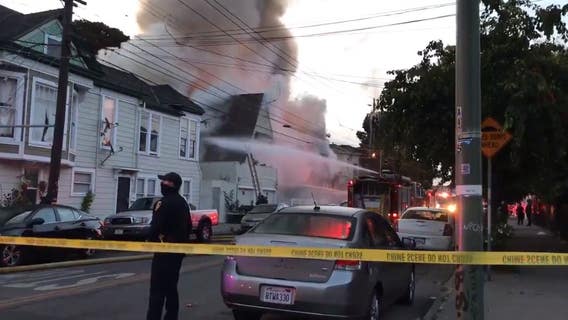 Fire starts at vacant West Oakland home, spreads and displaces eight people