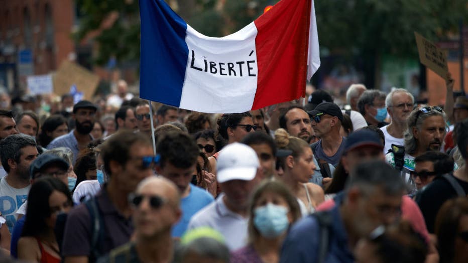 Protest Against The Mandatory Health Pass In Toulouse