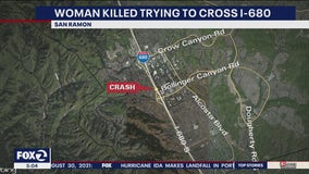 Pedestrian killed crossing I-680 in San Ramon