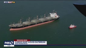 Cargo ship anchored in San Francisco Bay after crew members test positive for COVID