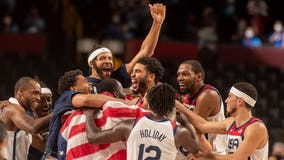 US men's basketball team beats France for 4th straight Olympic gold