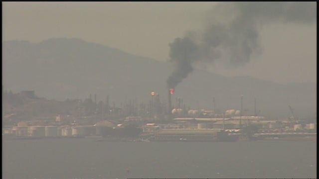 Flaring reported at the Chevron refinery in Richmond