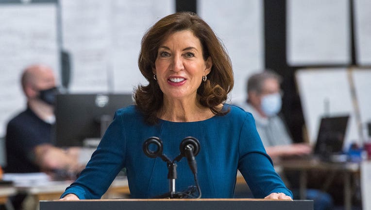 Lt. Gov. Kathy Hochul speaks in Henrietta, N.Y. on Jan. 20, 2021. (Governor's Press Office)