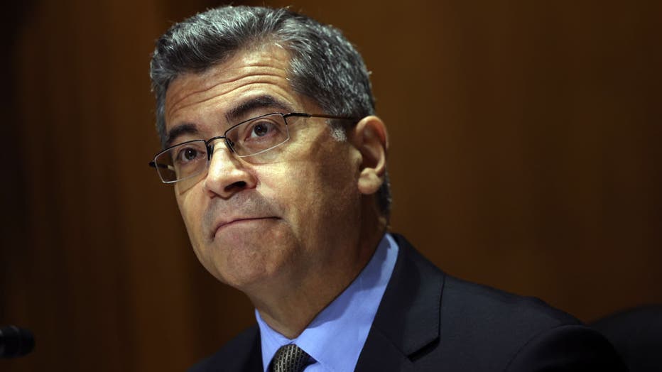 FILE - Health and Human Services Secretary Xavier Becerra testifies during a Senate Finance Committee hearing on the FY2022 HHS Budget request on June 10, 2021, in Washington, D.C. (Photo by Kevin Dietsch/Getty Images)