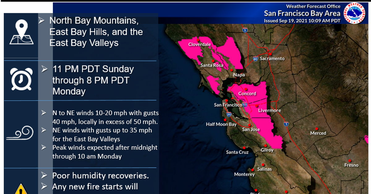 Red Flag Warning in effect Sunday night through Tuesday | KTVU FOX 2