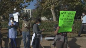 Protest flares over new location for San Jose parking site for homeless community