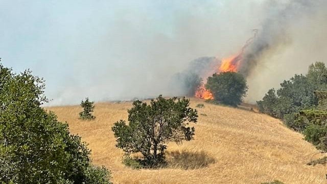 Brush fire in Lucas Valley mostly contained