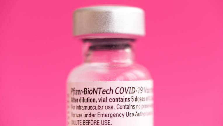 FILE - A vial of Pfizer-BioNTech’s COVID-19 vaccine is pictured in a file image dated July 21, 2021. (Photo Illustration by Marcos del Mazo/LightRocket via Getty Images)