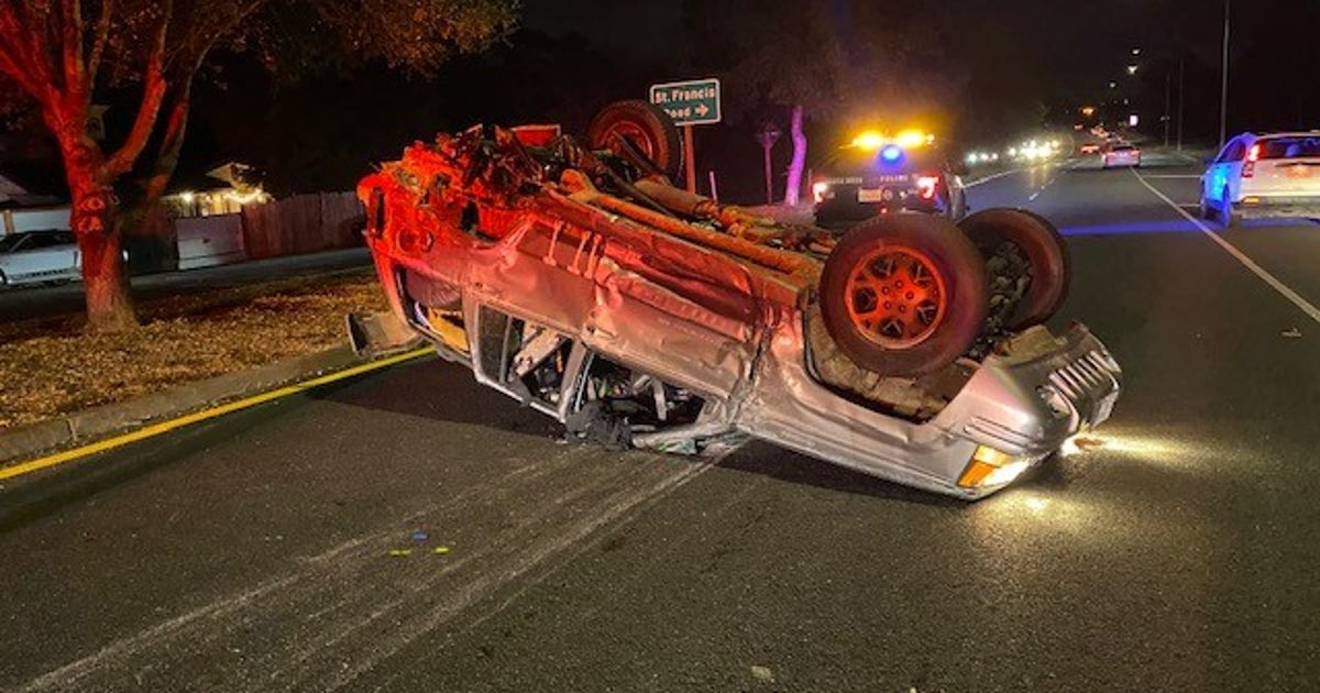 Santa Rosa police pursuit ends in overturn crash | KTVU FOX 2