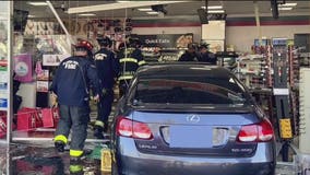 10 hurt after Lexus crashes into San Leandro convenience store