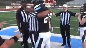 Army dad dresses as referee, surprises son at football game