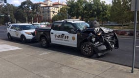 Contra Costa County Sheriff's vehicle damaged in Walnut Creek collision