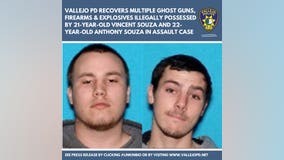 Vallejo police arrest 2 men after ghost guns, ammo and explosives discovered