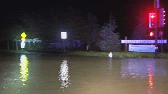 Large water main break in East Bay floods street near children's center