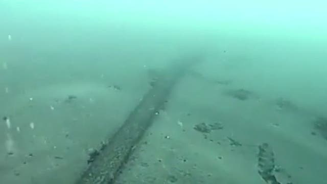 Underwater footage shows busted California oil pipeline