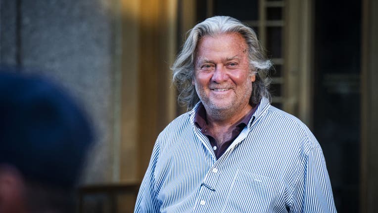 Steve Bannon, former U.S. President Donald Trump political strategist, departs from federal court in New York on Aug. 20, 2020. Photographer: Mark Kauzlarich/Bloomberg via Getty Images