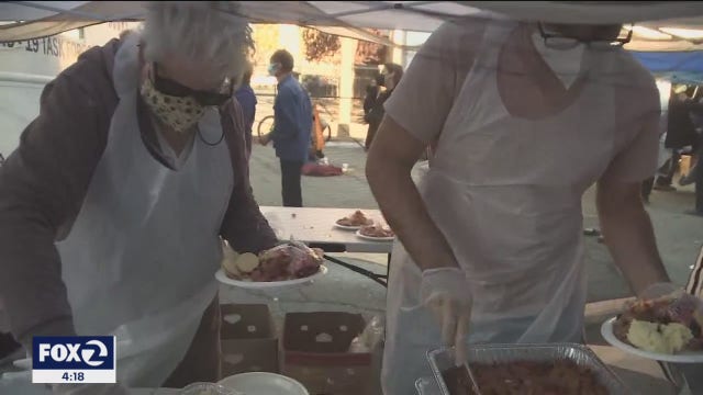 San Jose nonprofit serves up early Thanksgiving meals to unhoused residents