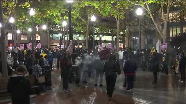 Protesters march in opposition to Kyle Rittenhouse verdict
