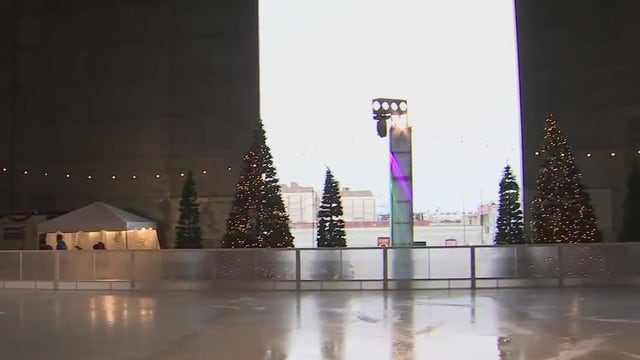 Alameda ice rink in airplane hangar