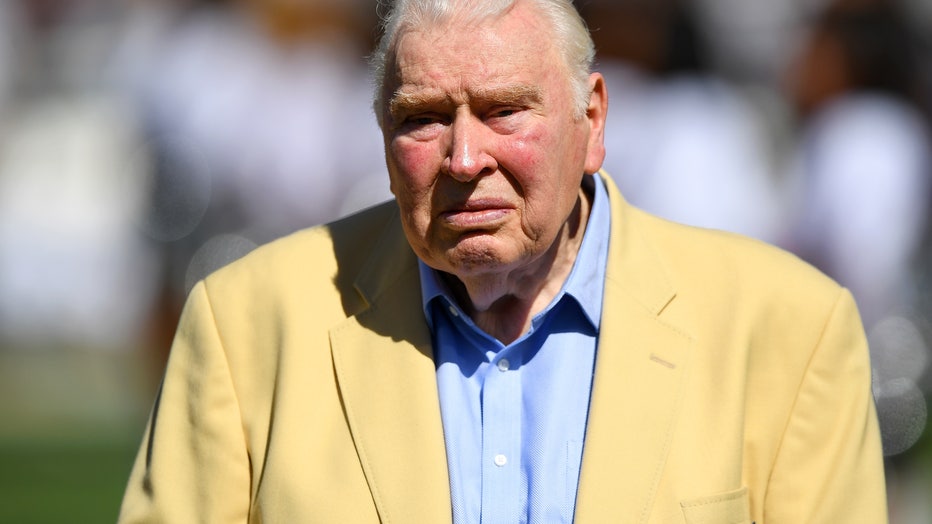 Head Coach John Madden of the Oakland Raiders gets carried off the News  Photo - Getty Images