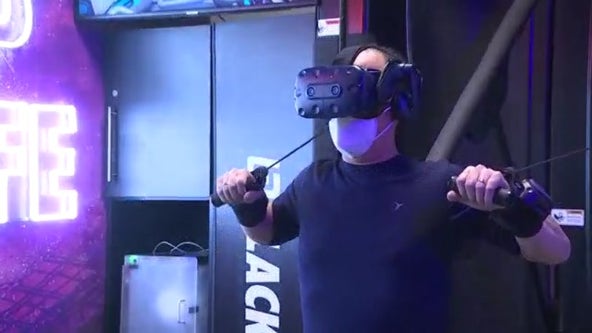 In virtual-reality gym, worlds of gaming and exercise collide