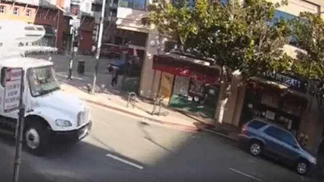 Video shows elderly woman being shoved to ground in downtown Oakland