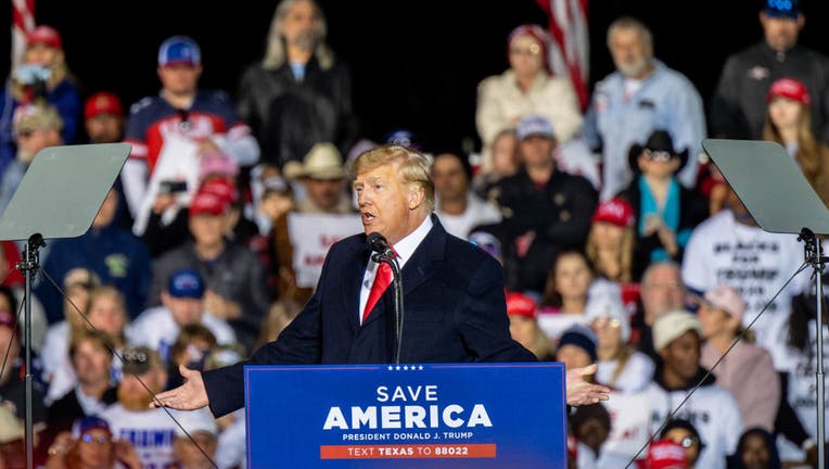 Former President Donald Trump Holds Rally Near Houston
