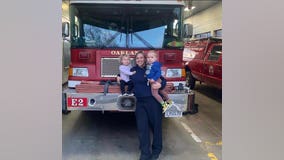 Firefighters called on to wear pink socks in solidarity for injured Oakland firefighter