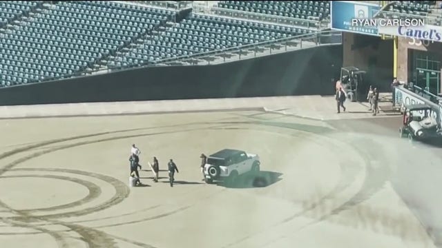 Driver busted for Petco Park field stunt
