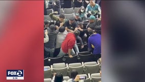 Fists fly in stands at San Jose Sharks game as brawl breaks out among fans