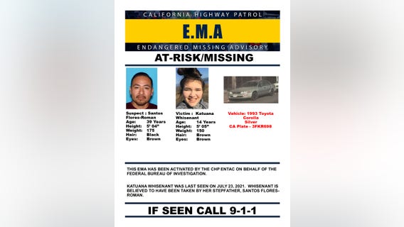 CHP issues endangered missing advisory for 14-year-old girl and stepfather