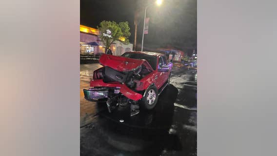 Solo crash in Concord takes down power line