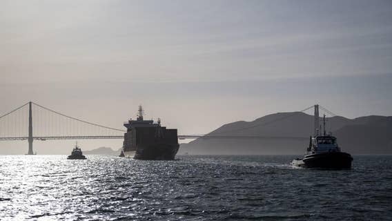 Container ship that drifted off Point Reyes towed to shore