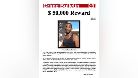San Francisco police offer $50,000 reward in connection to man's 2020 homicide