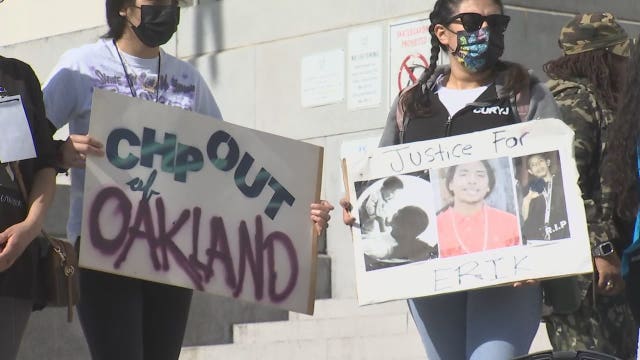 'Where is the justice:' Erik Salgado's family protests no charges for CHP officers