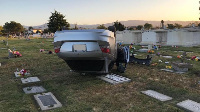 Hollister cemetery damaged by alleged drunk driver
