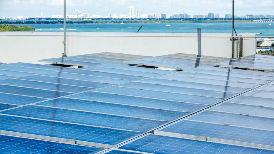 Miami, Florida, Phillip and Patricia Frost Museum of Science rooftop solar panels