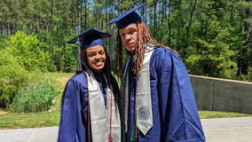 Military veteran graduates from college alongside his daughter