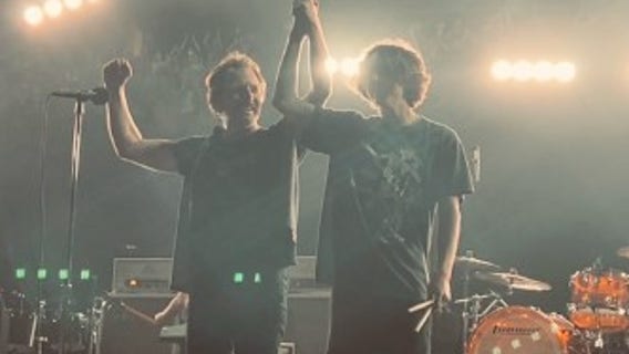 Mill Valley teen plays with Pearl Jam, sitting in for band's drummer who's out with COVID