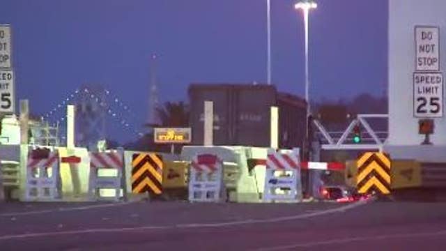Bay Bridge toll plaza booth shut down, after being slammed by a big rig