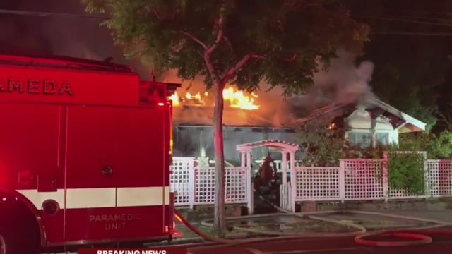 Grandparents, grandson hospitalized after Alameda house fire
