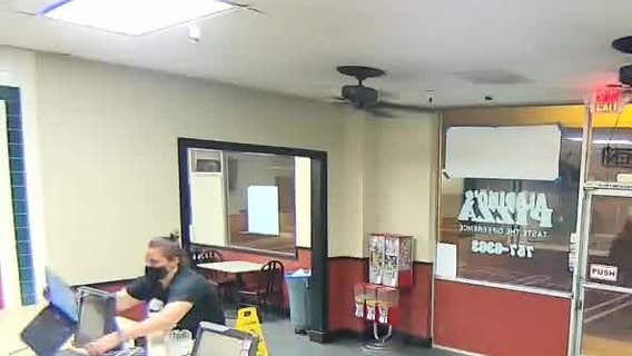 Customer seen on video stealing laptop from Antioch pizza shop