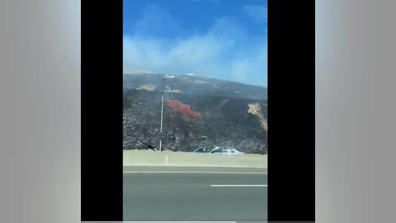 Crews tackle vegetation fire in Hercules; I-80 affected