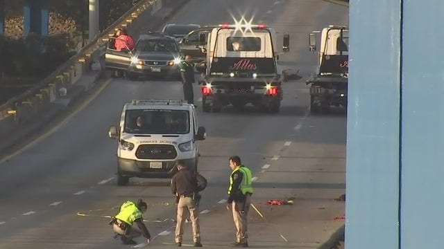 Motorcyclist dies after chain-reaction crashes on San Francisco freeway