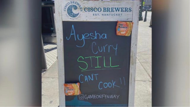 'Ayesha Curry STILL can't cook:' sign battle heats up in Boston