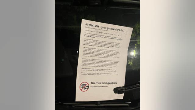 Climate activists slash dozens of SUV tires, warn more to come