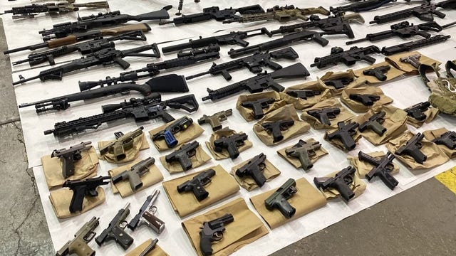 Search of homicide suspect's home reveals arsenal of weapons, police say