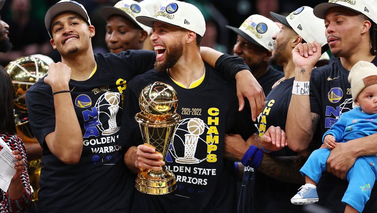 Golden State Warriors 2022 Bay City NBA Finals Champions Golden